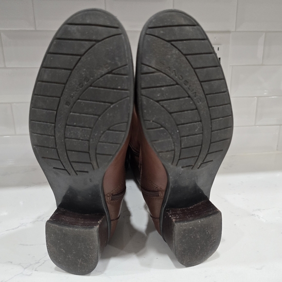 Bandolino Coppa Brown Leather Side Zip Knee Harness Riding Boots Women's Size 8M - Picture 14 of 16